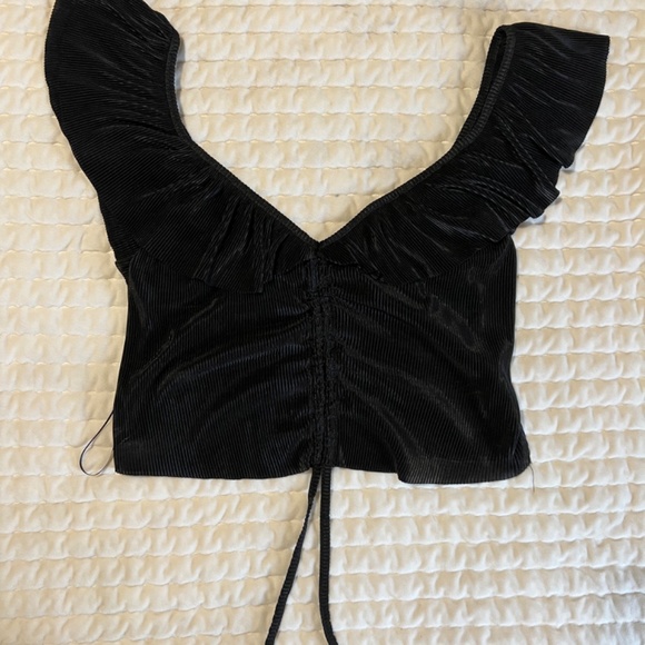 Super cute butterfly sleeve ribbed top - Picture 2 of 8